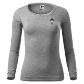Da Oid Sinzer Goasslschnoizer Longsleeve Fitted Damen Grau Meliert Schoemering Front